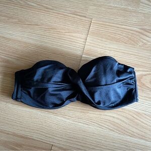Victoria’s Secret Black Twist Front Bandeau Bikini Top 34C